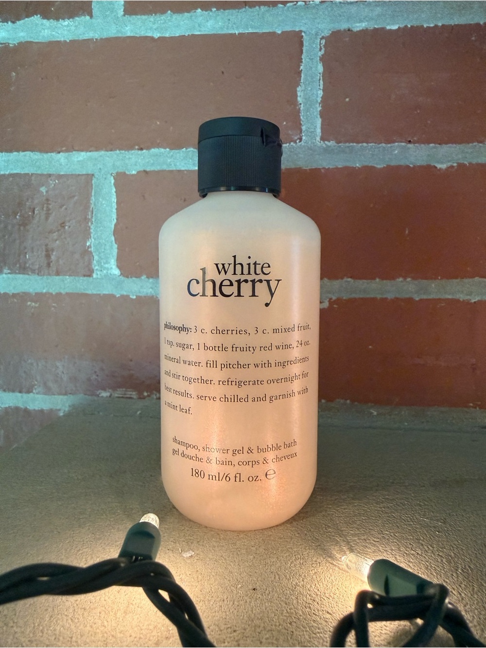 Philosophy Shampoo Shower Gel & Bubble Bath White Cherry 6oz NEW Travel Size